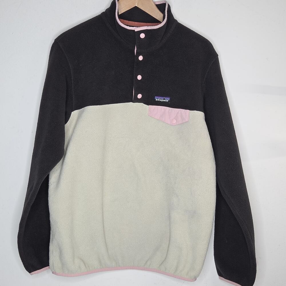 Patagonia Synchilla Sweater Womens Large Fleece Snap-T Pullover Jacket 25455